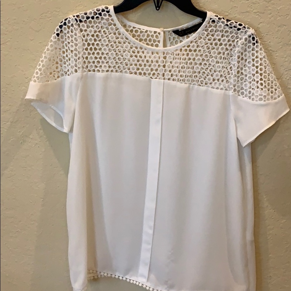 Zara White Basic Top - image 2